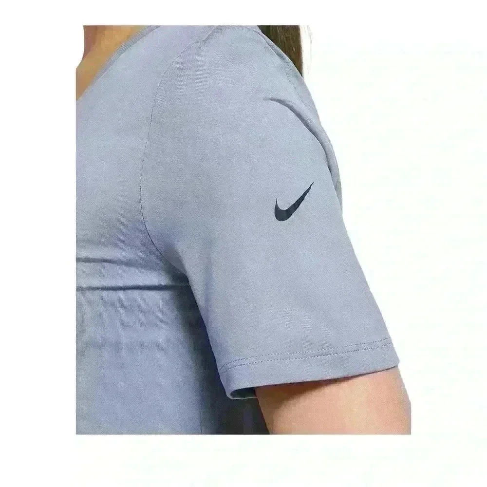 Nike Women's Plus Size Dri-Fit One Cropped Top Ashen Slate 1X - Picture 2 of 9
